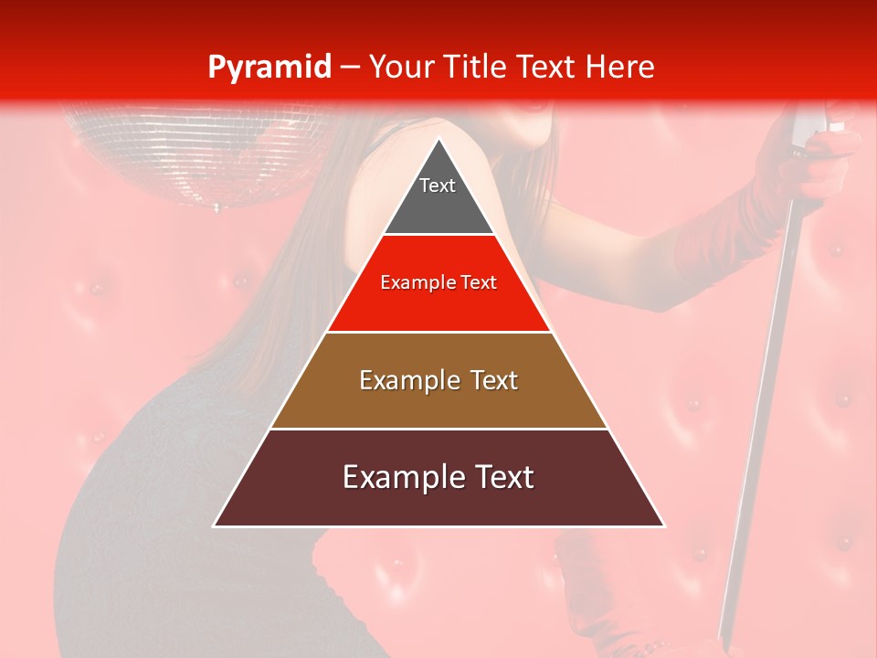 A Woman In A Green Dress Holding A Microphone PowerPoint Template