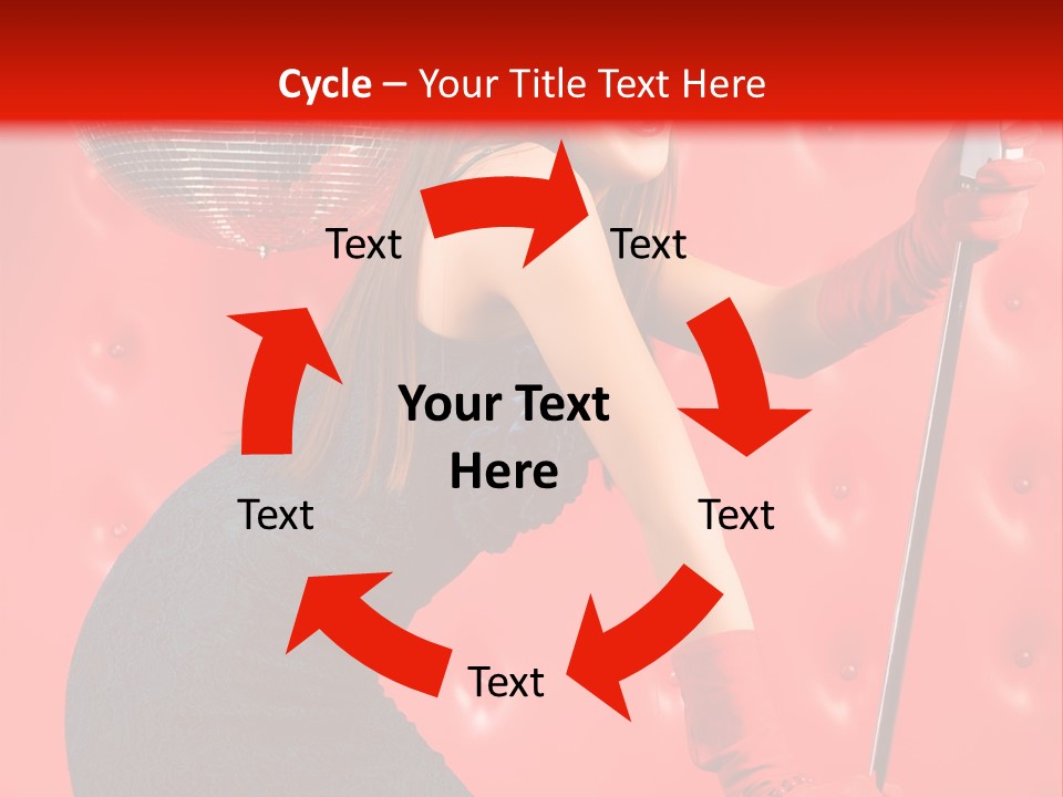 A Woman In A Green Dress Holding A Microphone PowerPoint Template