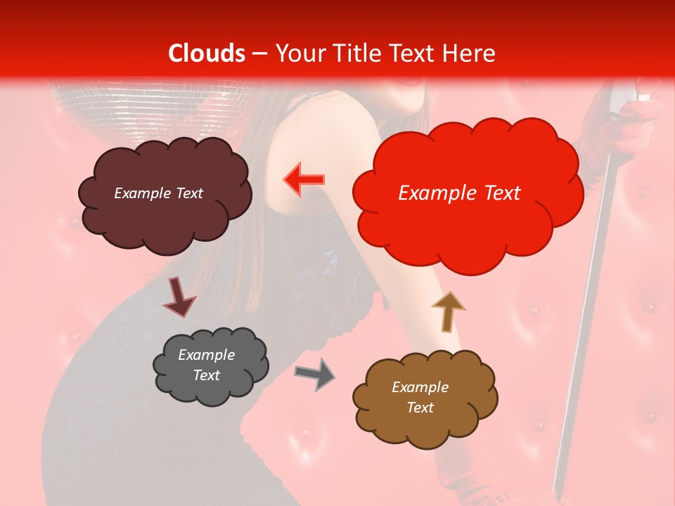 A Woman In A Green Dress Holding A Microphone PowerPoint Template