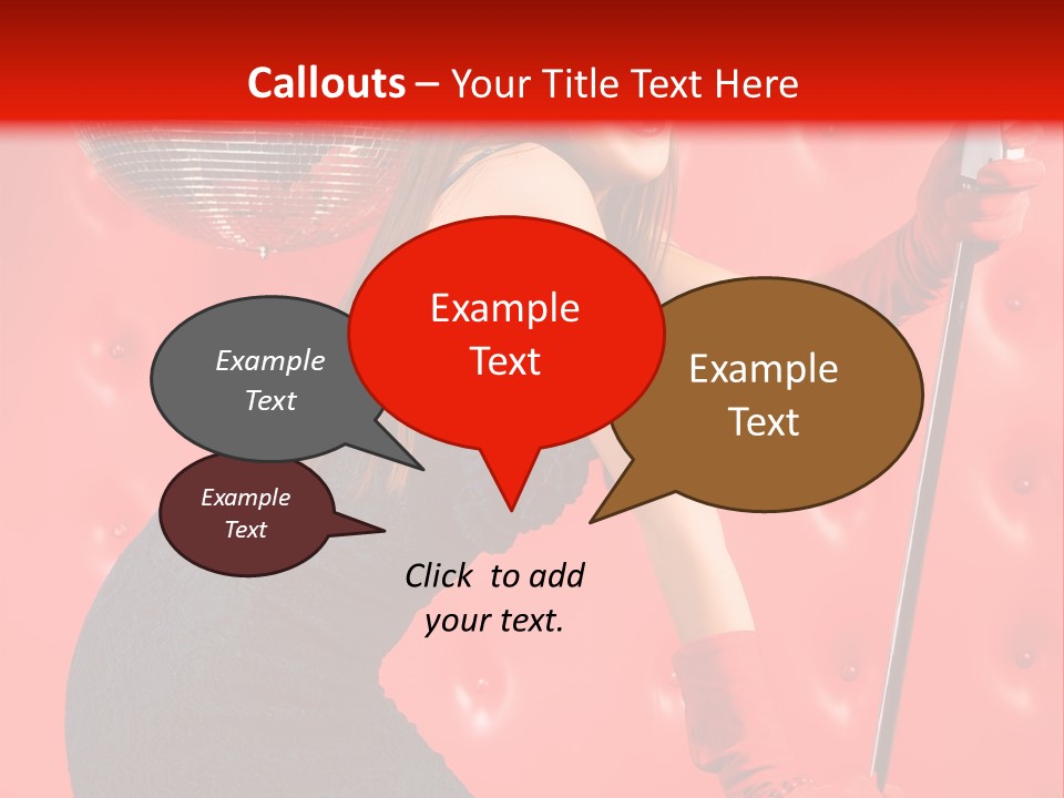 A Woman In A Green Dress Holding A Microphone PowerPoint Template