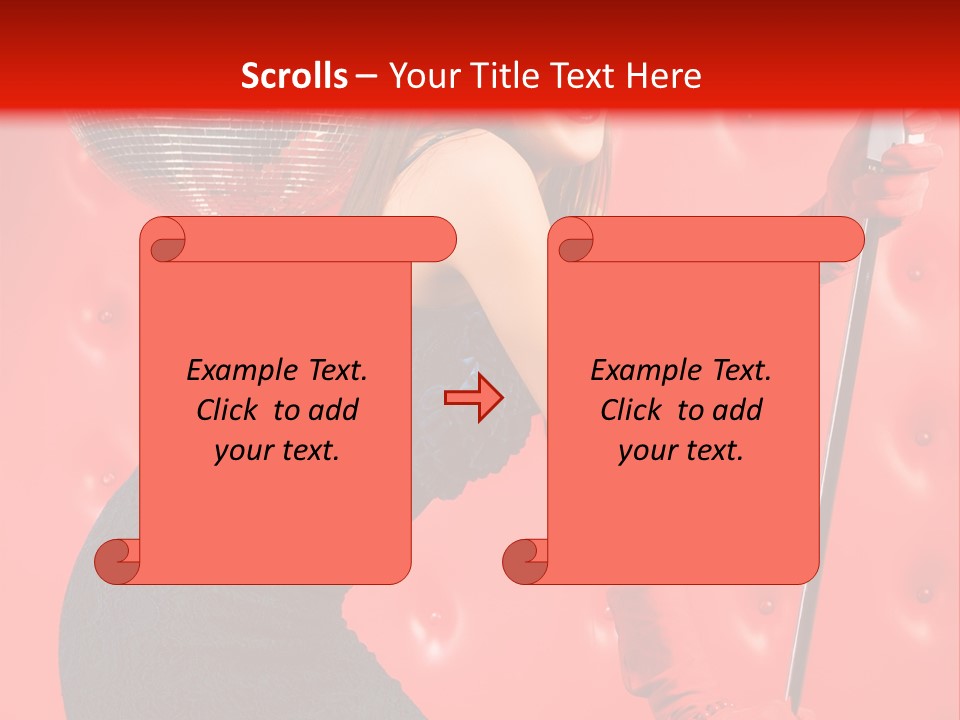 A Woman In A Green Dress Holding A Microphone PowerPoint Template