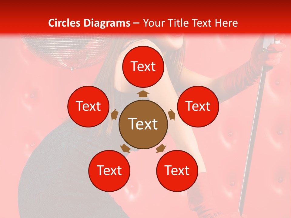 A Woman In A Green Dress Holding A Microphone PowerPoint Template