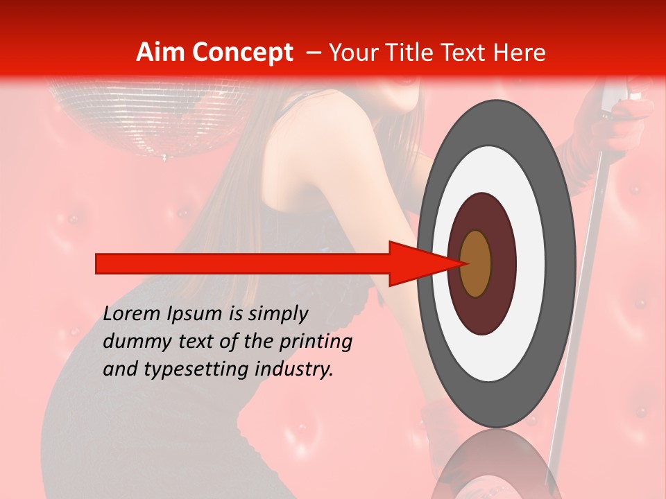 A Woman In A Green Dress Holding A Microphone PowerPoint Template