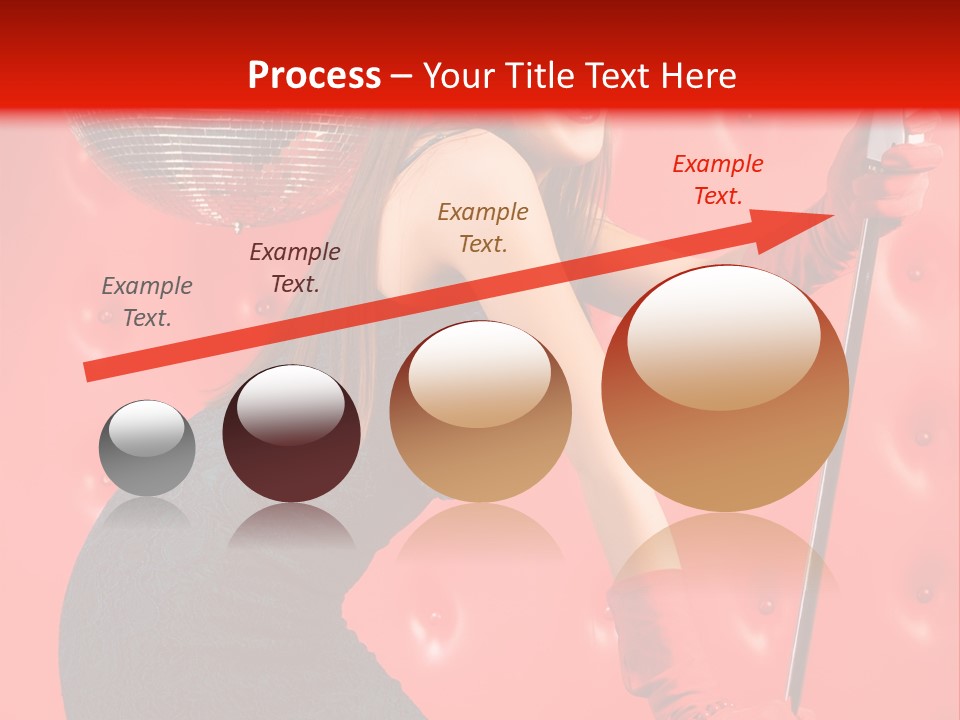 A Woman In A Green Dress Holding A Microphone PowerPoint Template