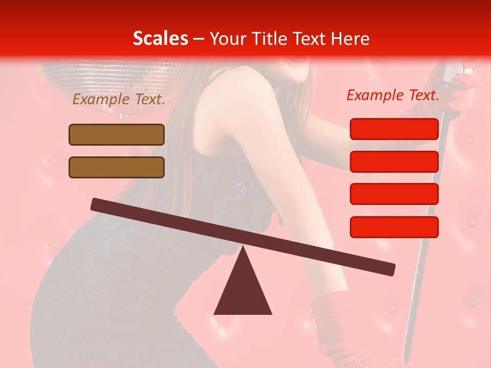 A Woman In A Green Dress Holding A Microphone PowerPoint Template