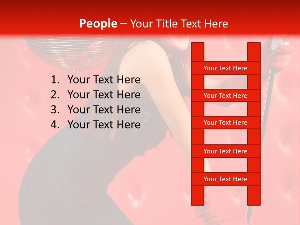 A Woman In A Green Dress Holding A Microphone PowerPoint Template