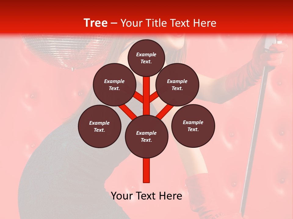 A Woman In A Green Dress Holding A Microphone PowerPoint Template