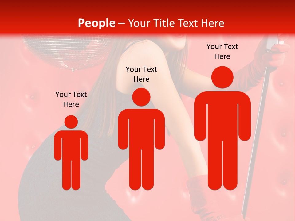 A Woman In A Green Dress Holding A Microphone PowerPoint Template