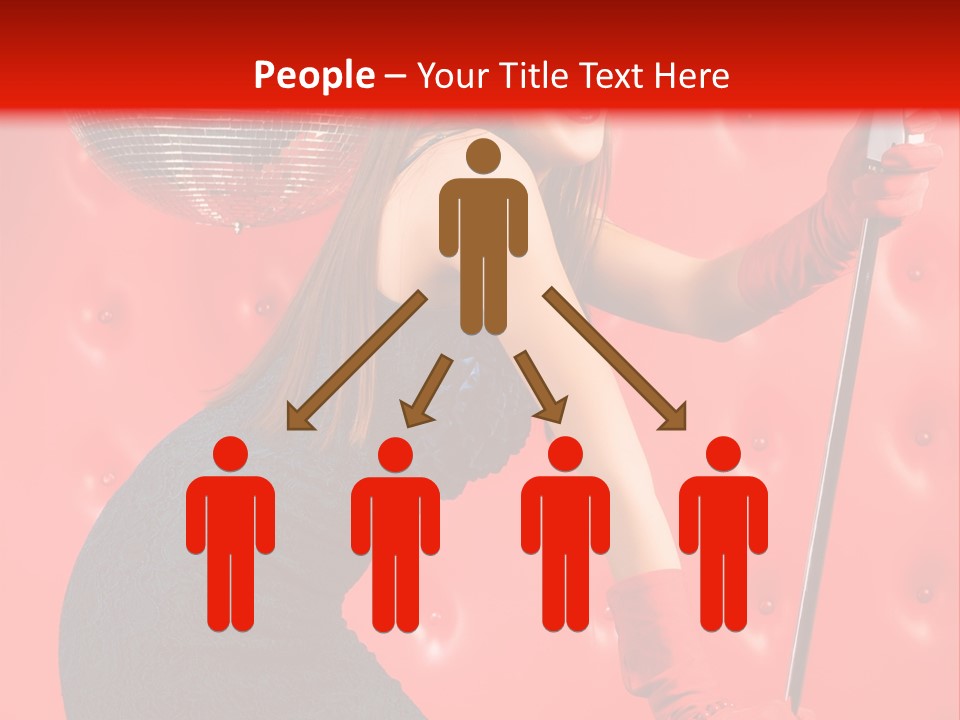 A Woman In A Green Dress Holding A Microphone PowerPoint Template