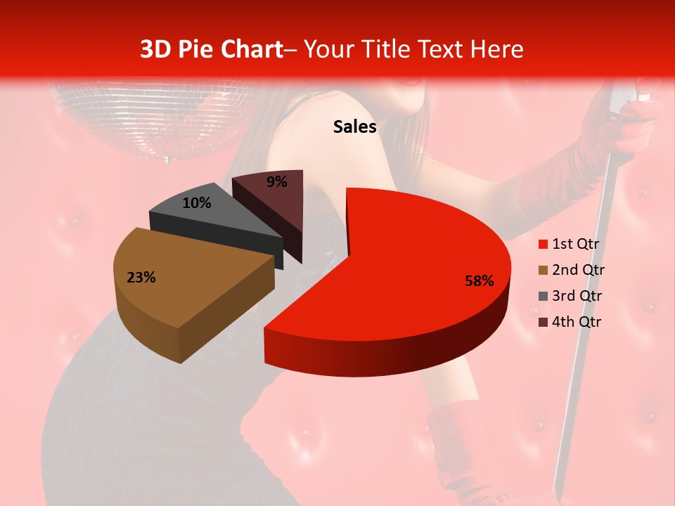 A Woman In A Green Dress Holding A Microphone PowerPoint Template