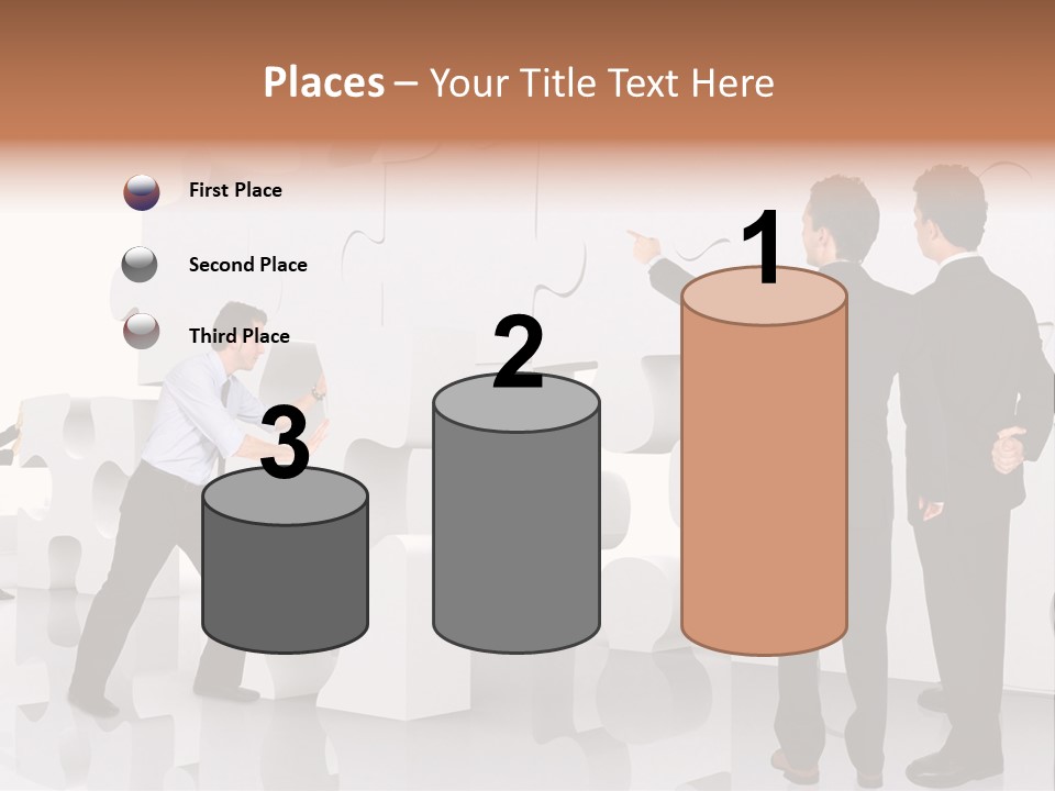 A Group Of Men Standing Next To Each Other In Front Of A Wall PowerPoint Template