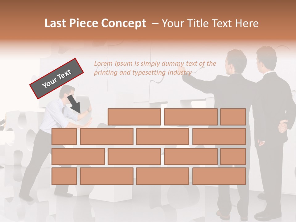 A Group Of Men Standing Next To Each Other In Front Of A Wall PowerPoint Template