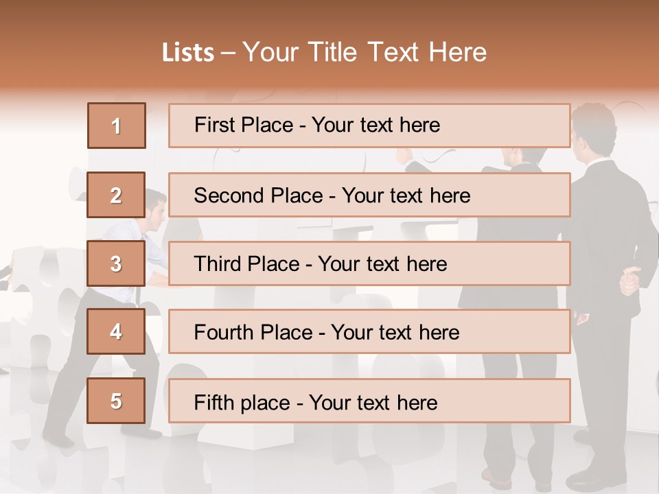 A Group Of Men Standing Next To Each Other In Front Of A Wall PowerPoint Template