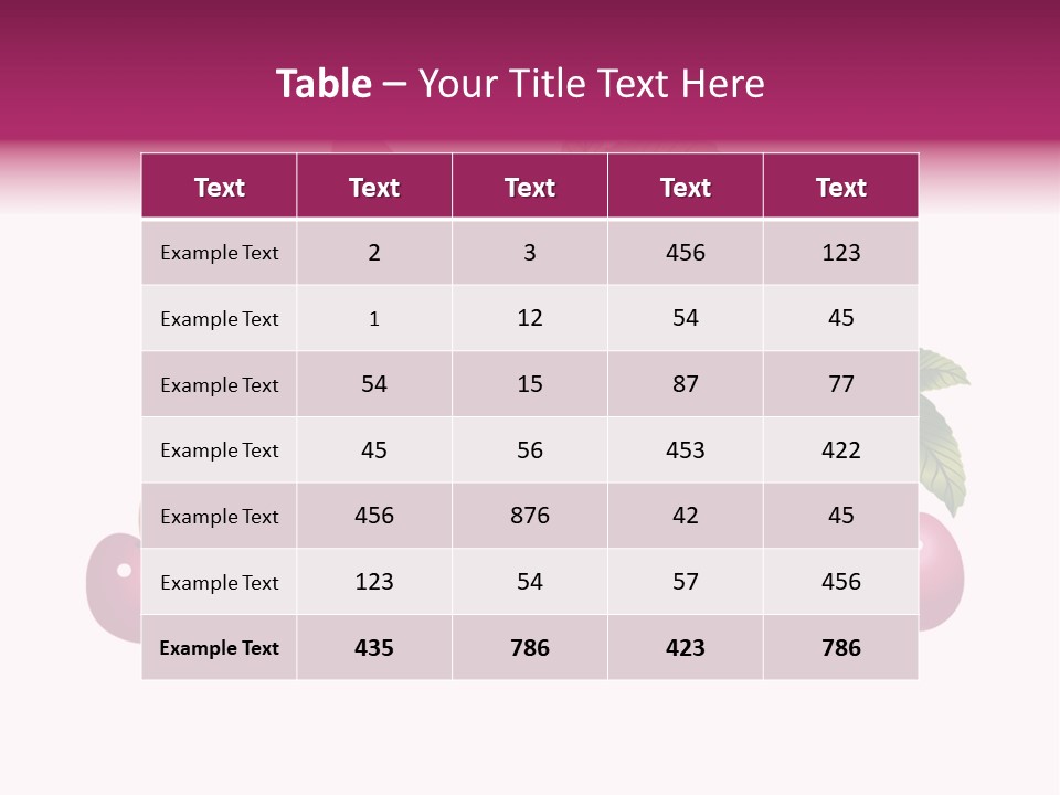 A Bunch Of Cherries On A Branch With Leaves PowerPoint Template