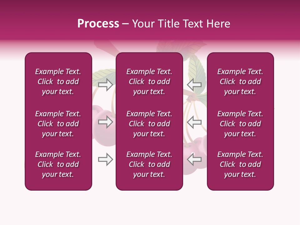 A Bunch Of Cherries On A Branch With Leaves PowerPoint Template