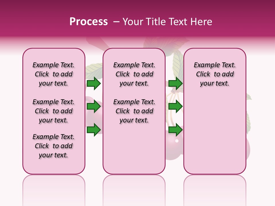A Bunch Of Cherries On A Branch With Leaves PowerPoint Template