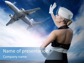 Heaven Dress Woman PowerPoint Template