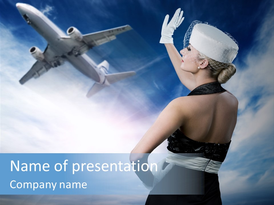 Heaven Dress Woman PowerPoint Template