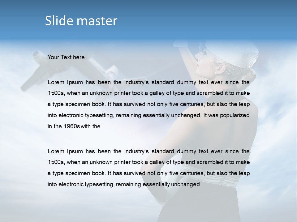 Heaven Dress Woman PowerPoint Template