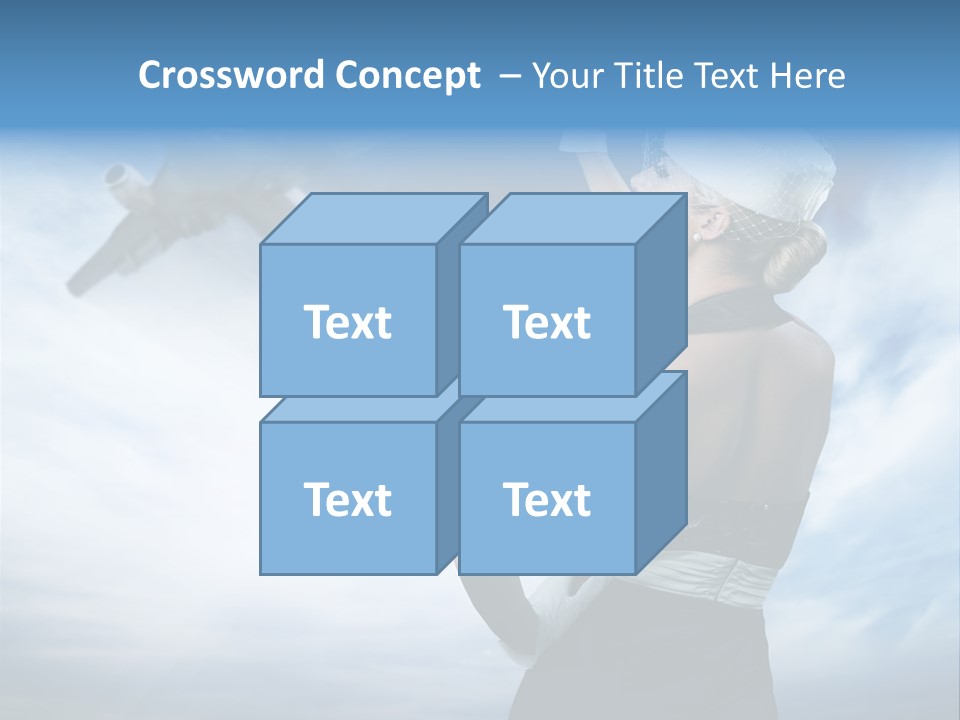 Heaven Dress Woman PowerPoint Template