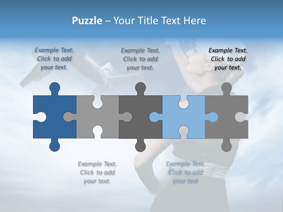 Heaven Dress Woman PowerPoint Template