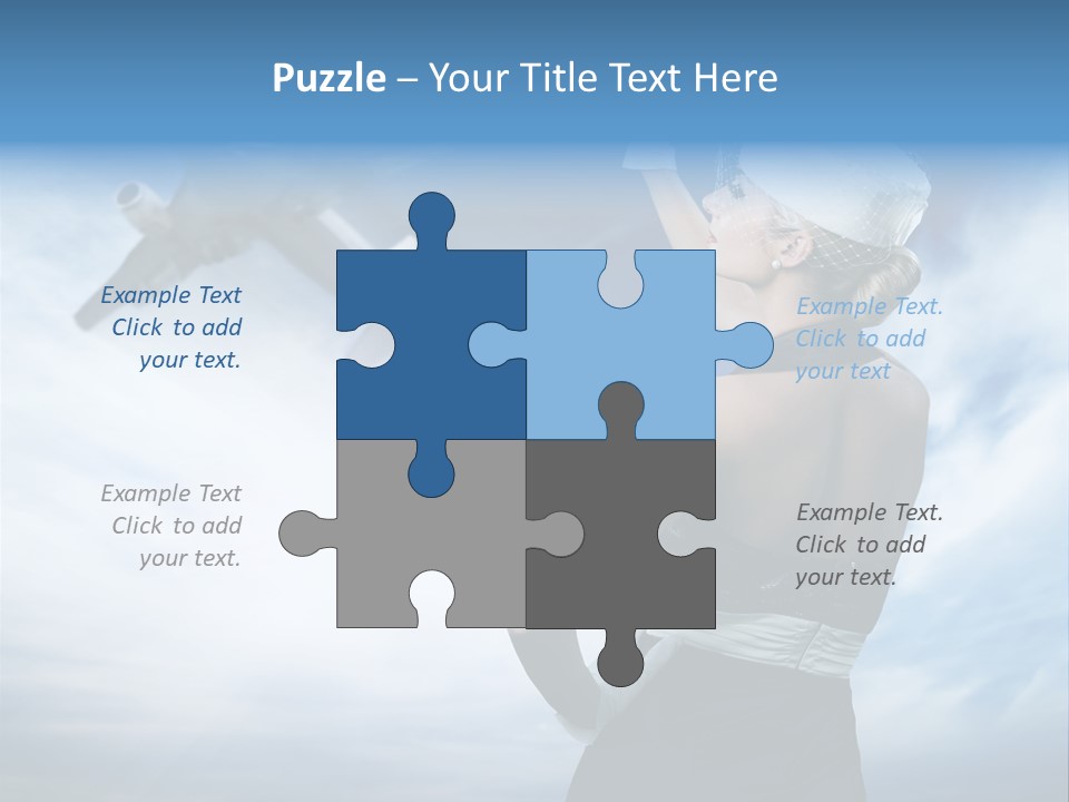 Heaven Dress Woman PowerPoint Template