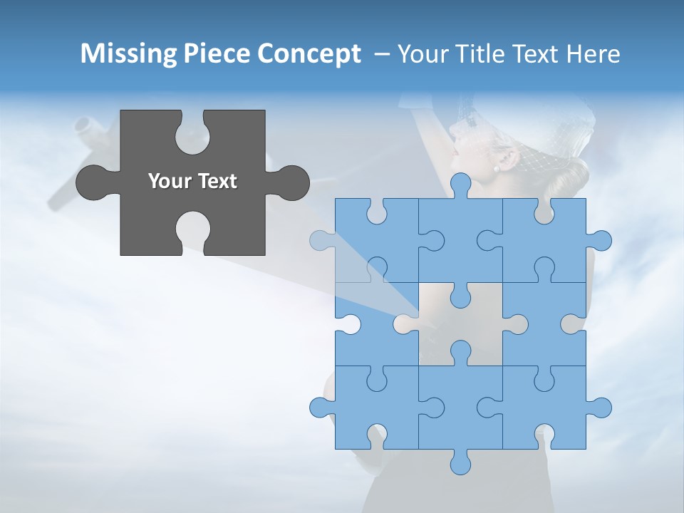 Heaven Dress Woman PowerPoint Template