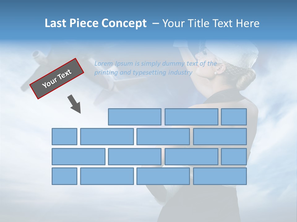 Heaven Dress Woman PowerPoint Template