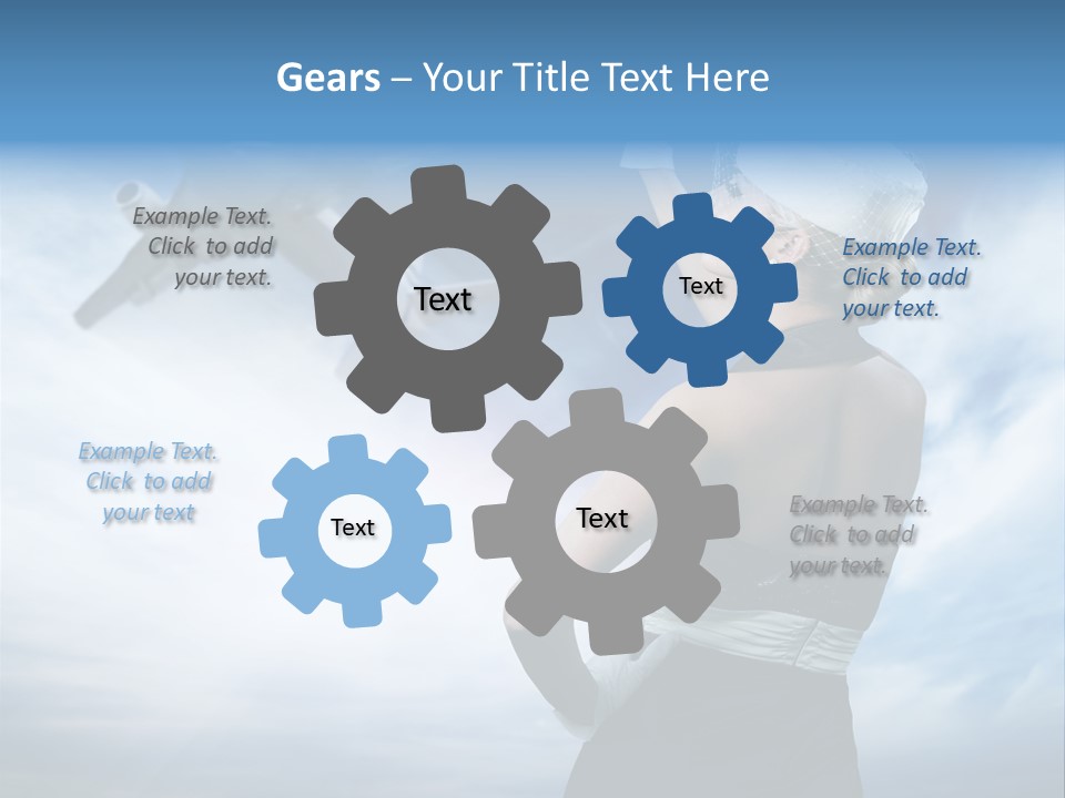 Heaven Dress Woman PowerPoint Template