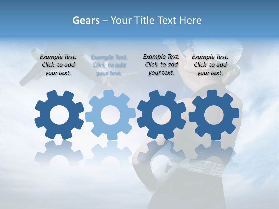 Heaven Dress Woman PowerPoint Template