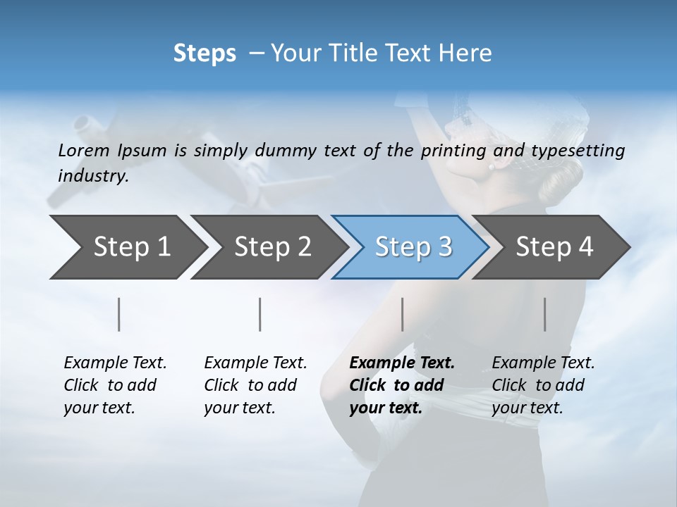 Heaven Dress Woman PowerPoint Template