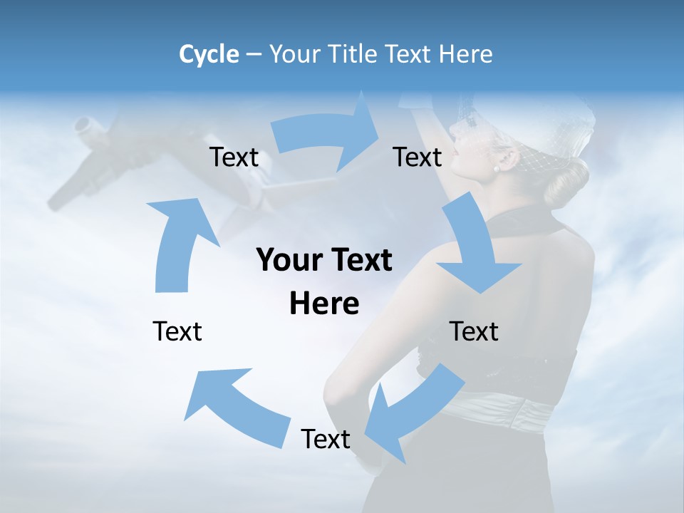 Heaven Dress Woman PowerPoint Template