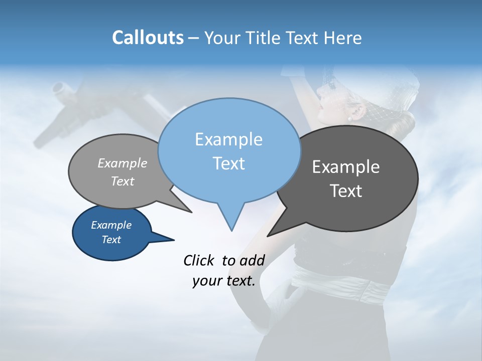 Heaven Dress Woman PowerPoint Template