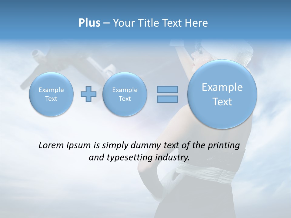 Heaven Dress Woman PowerPoint Template