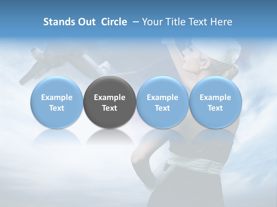 Heaven Dress Woman PowerPoint Template