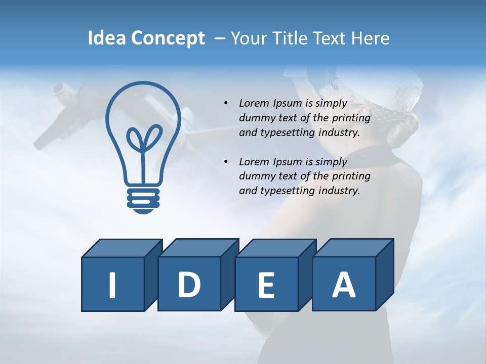 Heaven Dress Woman PowerPoint Template