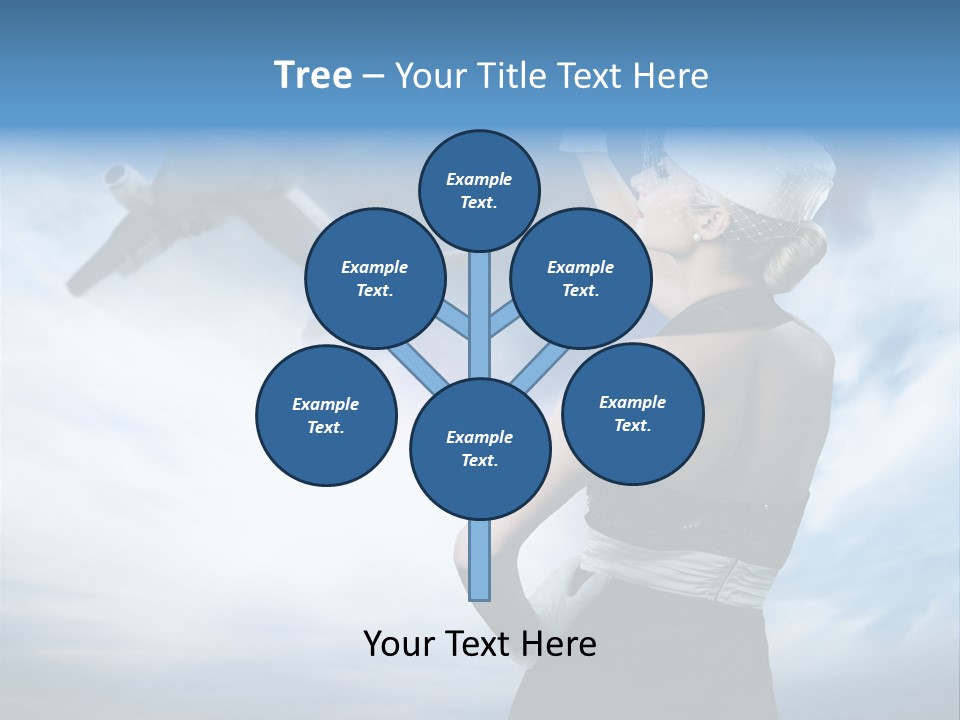 Heaven Dress Woman PowerPoint Template