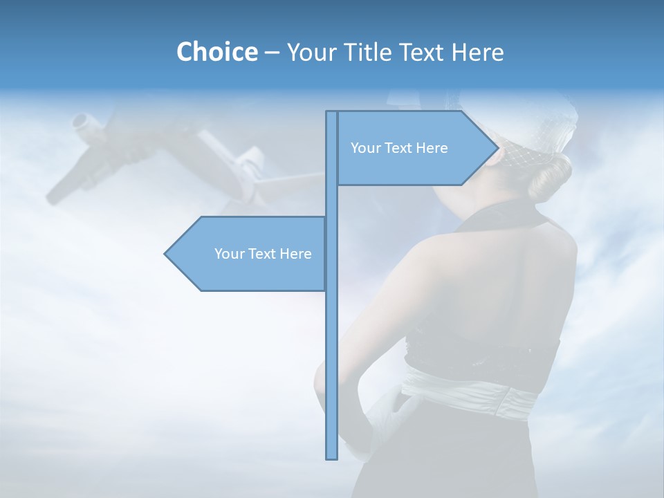 Heaven Dress Woman PowerPoint Template