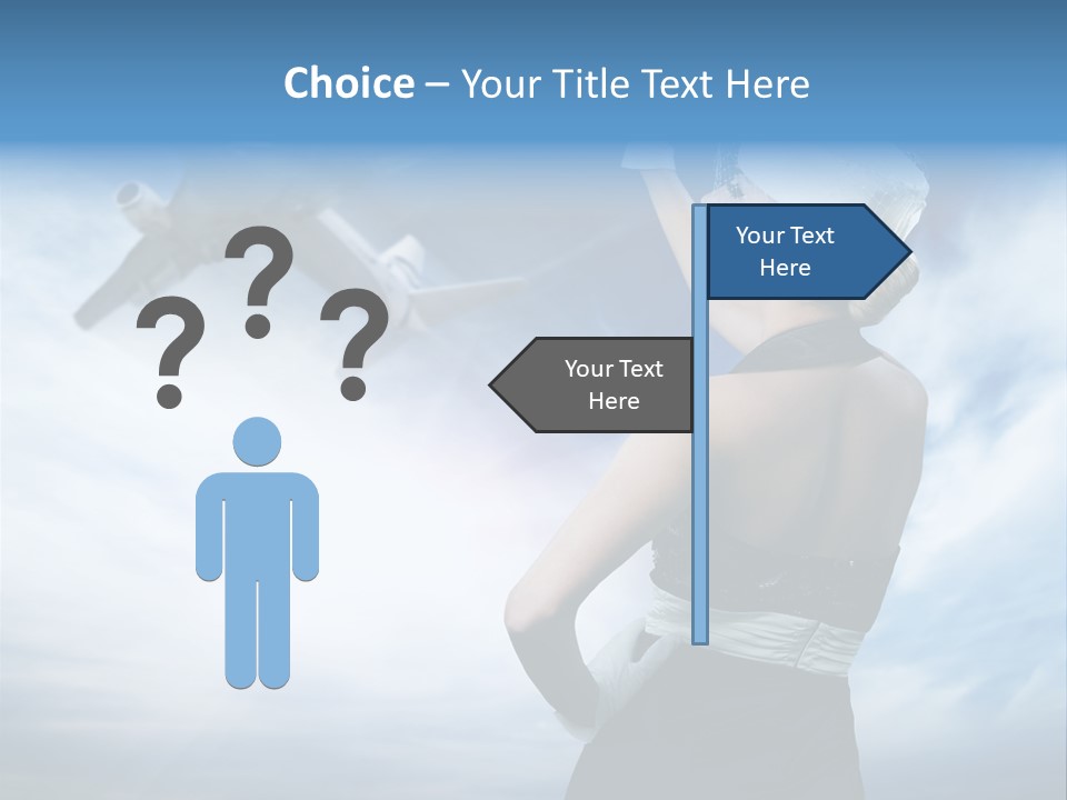 Heaven Dress Woman PowerPoint Template