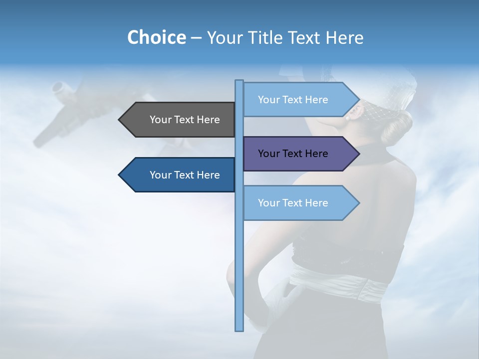 Heaven Dress Woman PowerPoint Template