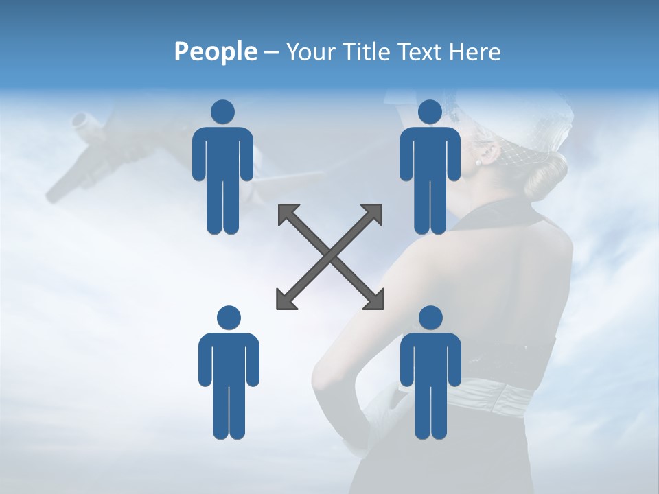 Heaven Dress Woman PowerPoint Template