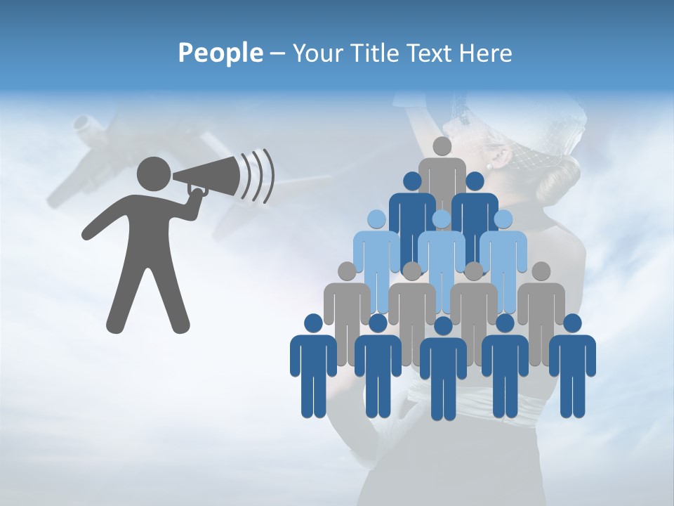 Heaven Dress Woman PowerPoint Template