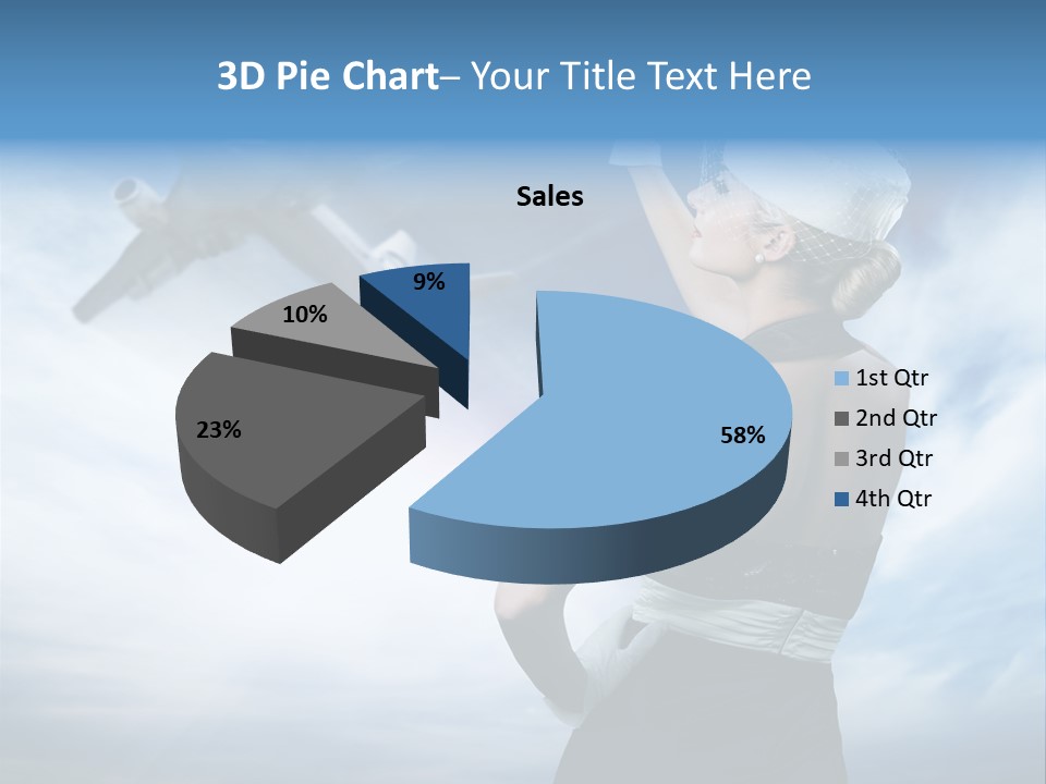 Heaven Dress Woman PowerPoint Template