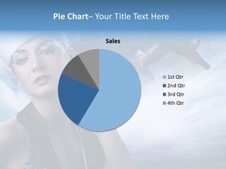 Cloud Female Flying PowerPoint Template