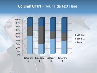 Cloud Female Flying PowerPoint Template