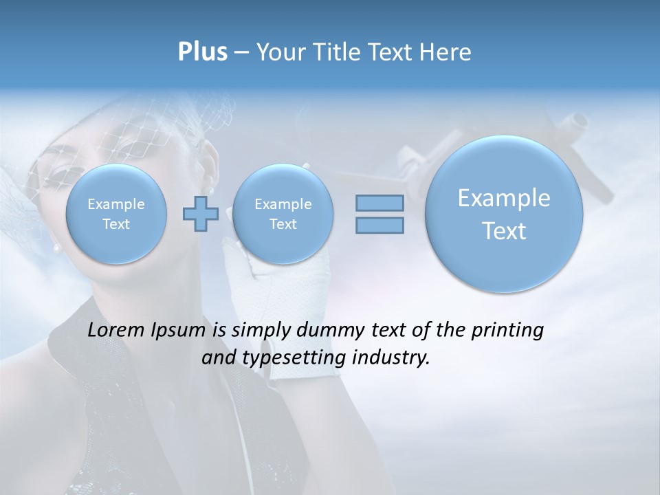 Cloud Female Flying PowerPoint Template