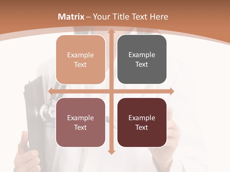 A Woman Doctor With A Stethoscope In Her Hand PowerPoint Template