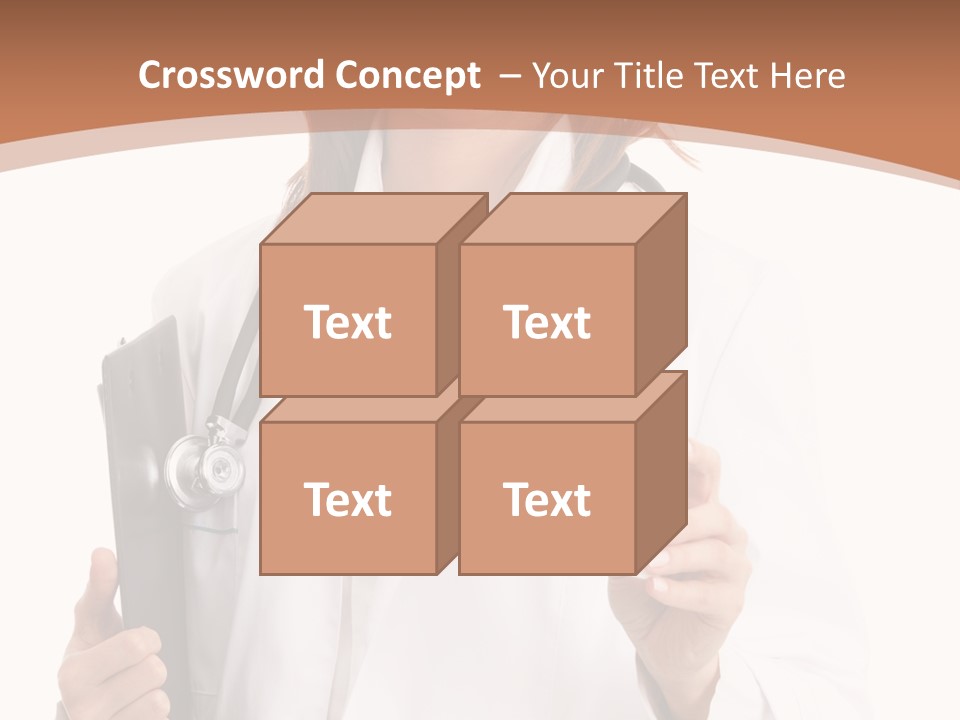 A Woman Doctor With A Stethoscope In Her Hand PowerPoint Template