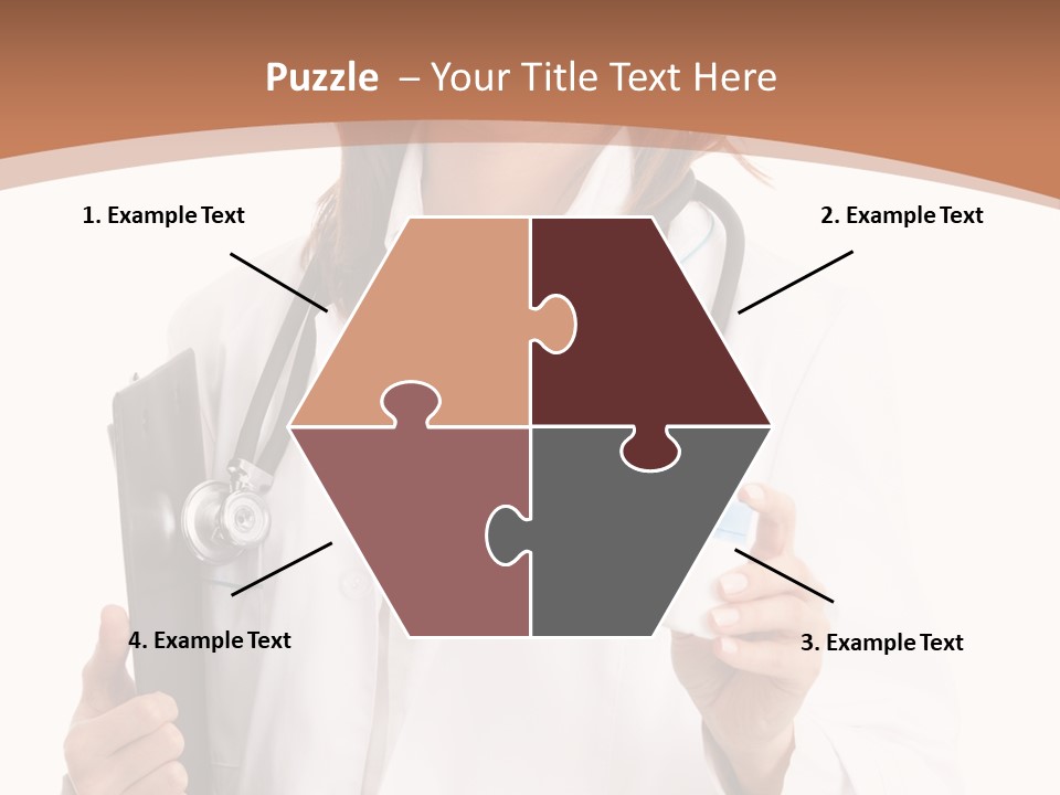 A Woman Doctor With A Stethoscope In Her Hand PowerPoint Template