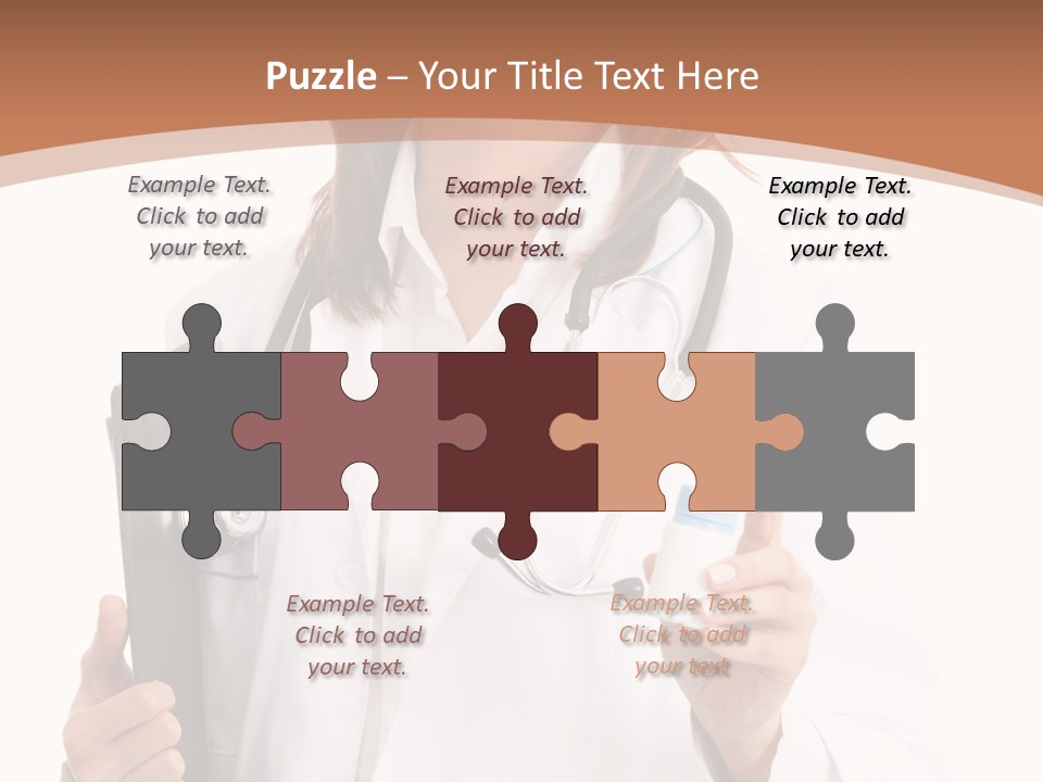 A Woman Doctor With A Stethoscope In Her Hand PowerPoint Template